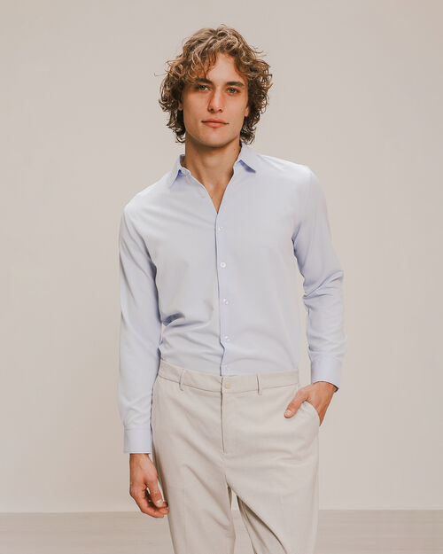 Camisa Slim Azul